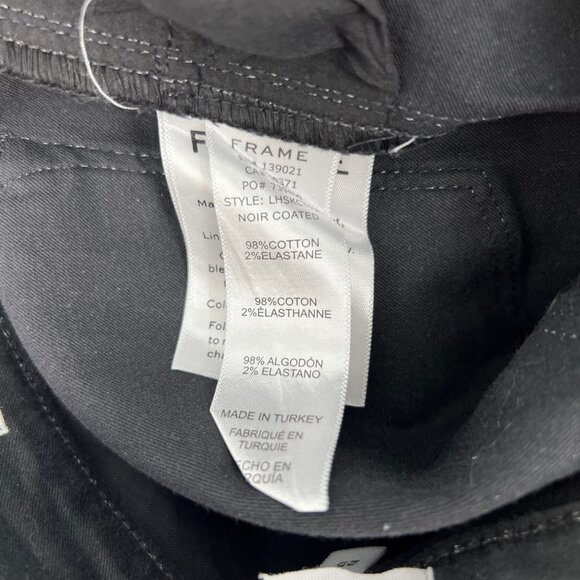 Frame Denim Black Coated Skinny Jeans | Size 25 - Picture 8 of 9